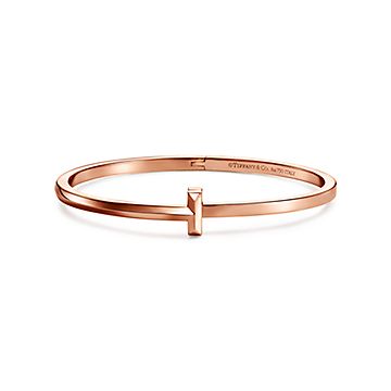 ティファニー　バングル Tiffany T T1 Narrow Hinged Bangle in Rose Gold | Tiffany