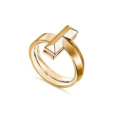 Tiffany T T1 Ring in Yellow Gold, 4.5 mm Wide | Tiffany & Co.