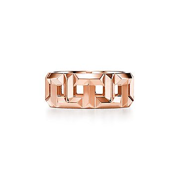 Tiffany T True 8-mm-Ring in 18 Karat Roségold