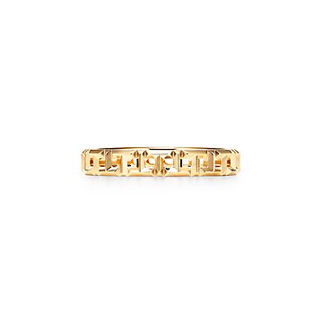 Tiffany T True narrow ring in 18k gold, 3.5 mm wide. | Tiffany & Co.