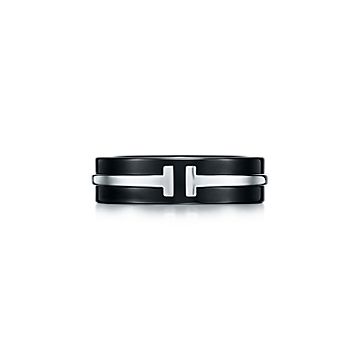 Tiffany T wide ring in titanium and 