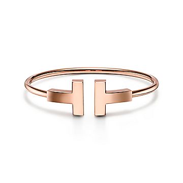 Tiffany & Co ティファニー 18K Rose Gold T Wide Wire Bracelet tiffany-twide-wire-bracelet-