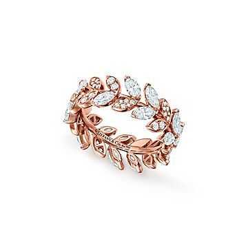 diamond vine band ring