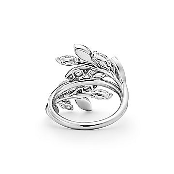 Tiffany Victoria® Vine Ring in Platinum with a Morganite and Diamonds