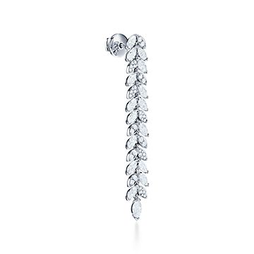 tiffany platinum diamond drop earrings