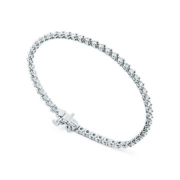 Tiffany and Co. Platinum Diamond Tennis Bracelet