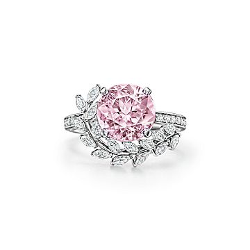 Tiffany Victoria® Vine Ring in Platinum with a Morganite and