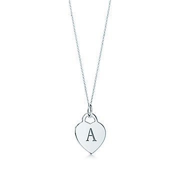 Alphabet Heart Tag Letter A Charm In Sterling Silver Letters A Z Available Tiffany Co