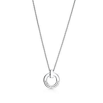 ティファニー T T ワン ナロー サークル ペンダント パヴェ