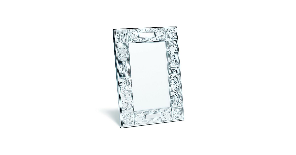 Birth record frame in sterling silver. Tiffany & Co.