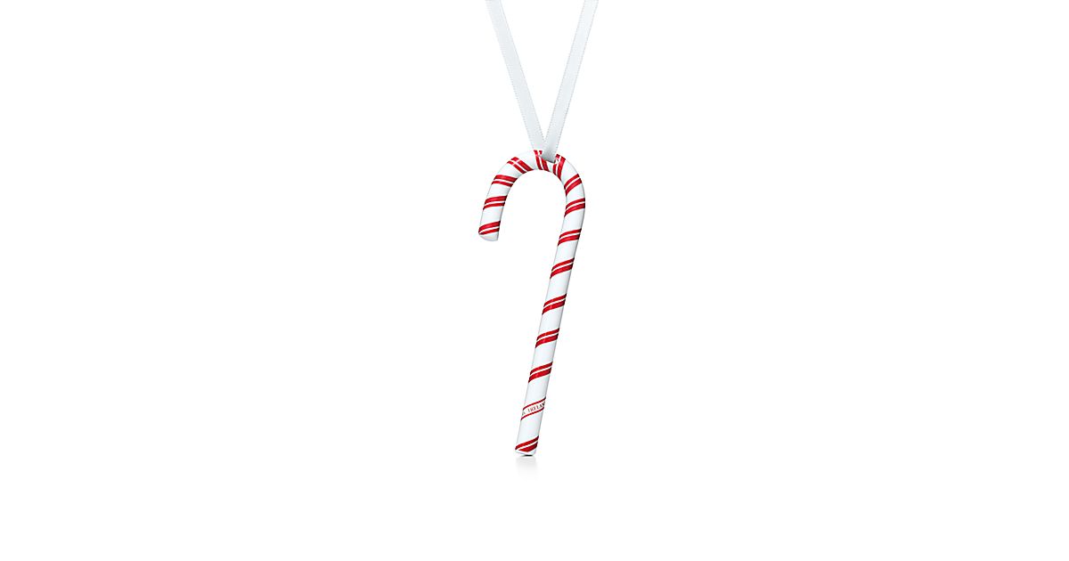 Candy cane ornament in bone china. | Tiffany & Co.