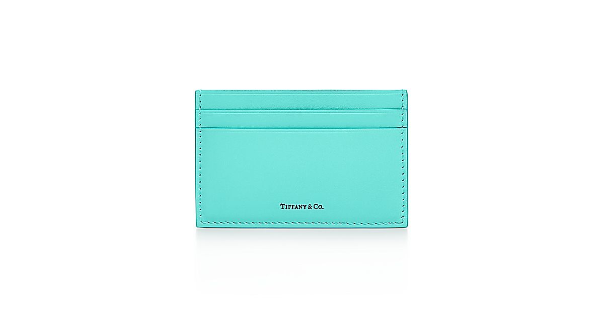 Card case in Tiffany Blue® smooth calfskin leather. | Tiffany & Co.
