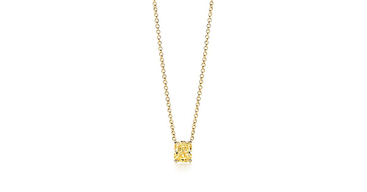 Tiffany Cushion-Cut Yellow Diamond Pendant | Tiffany & Co.