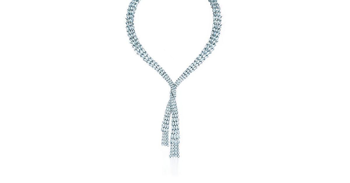 Necklace in platinum with diamonds. Tiffany & Co.