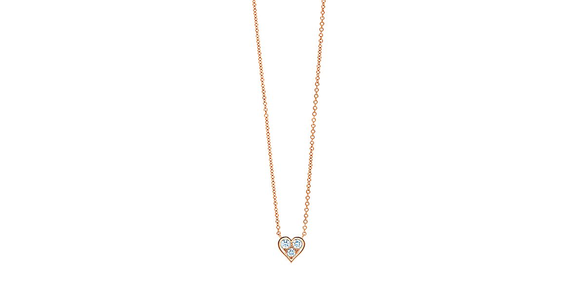 Pendant in 18k rose gold with diamonds. | Tiffany & Co.