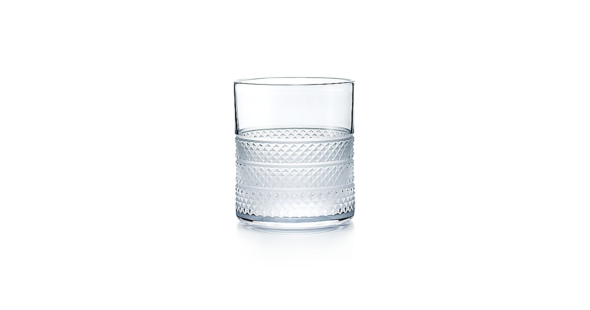 Diamond Point single oldfashioned glass in clear lead crystal