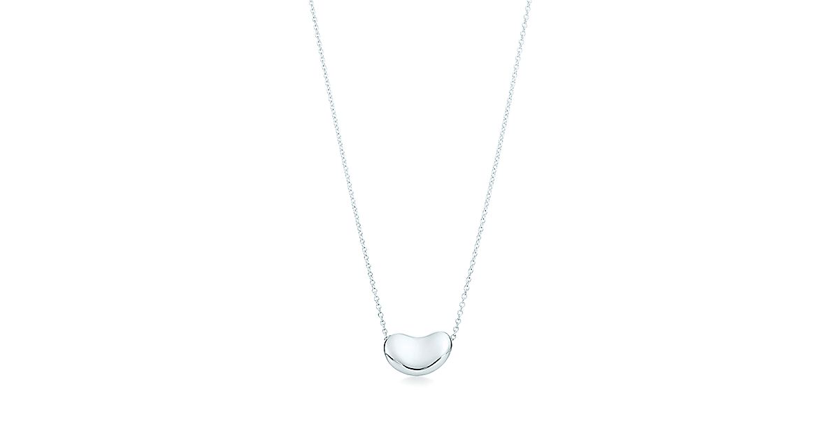 Elsa Peretti® Bean Design® pendant in sterling silver. | Tiffany & Co.