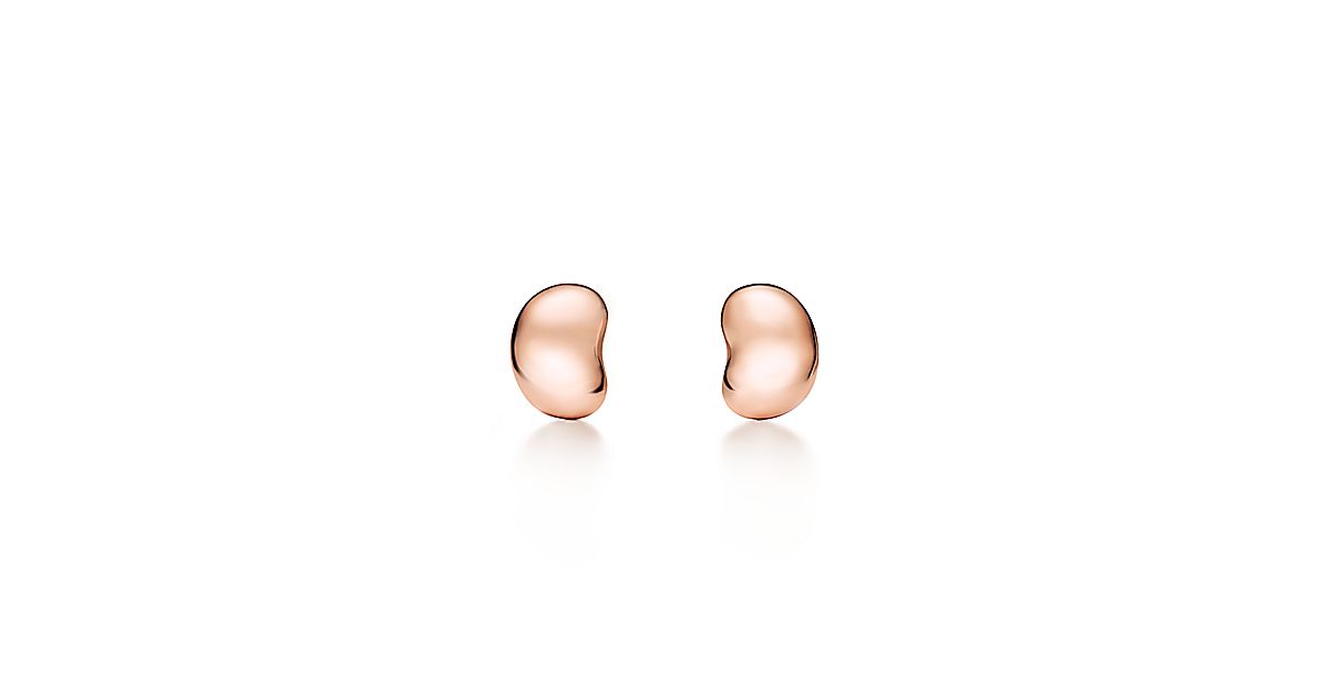 Elsa Peretti Bean Earrings In 18k Rose Gold Tiffany Co