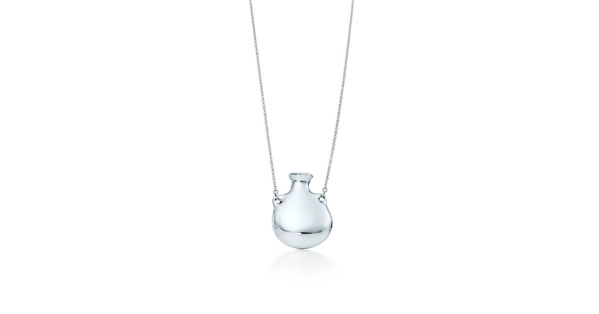 Elsa Peretti® Bottle open bottle pendant in sterling silver, medium ...