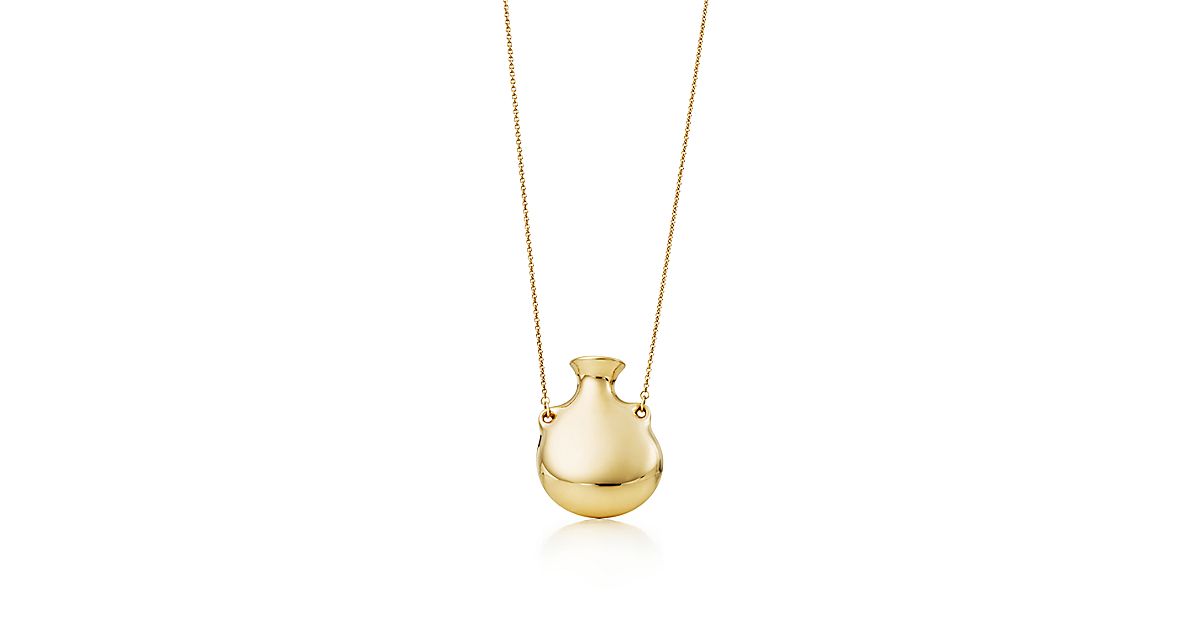 Elsa Peretti® Bottle open bottle pendant in 18k gold, medium. | Tiffany ...