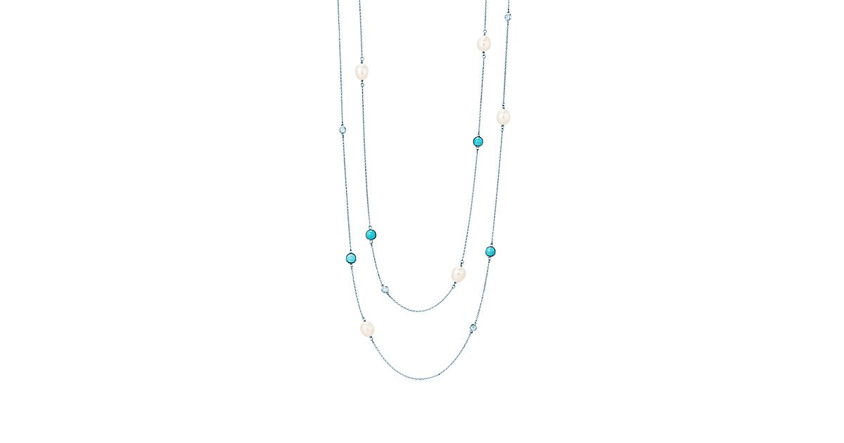 Elsa Peretti® Color by the Yard sprinkle necklace in silver with ...