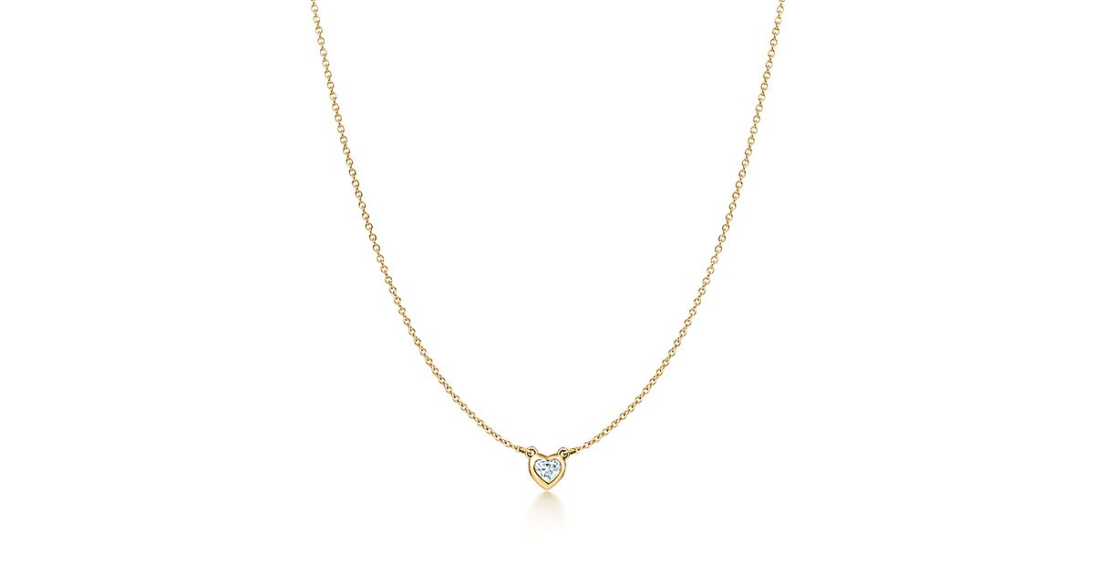 Elsa Peretti® Diamonds by the Yard® heart necklace in 18k gold ...