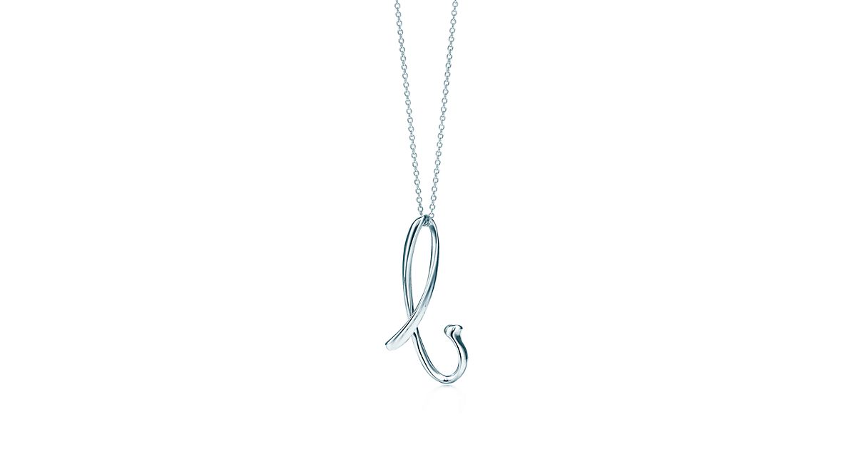 Elsa Peretti® Letter Pendant. Sterling Silver, Small. Letters A-Z ...