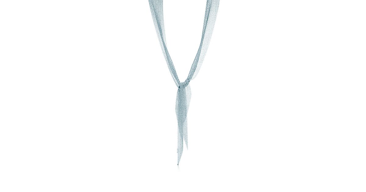 Elsa Peretti® Mesh scarf necklace in sterling silver, small. | Tiffany ...