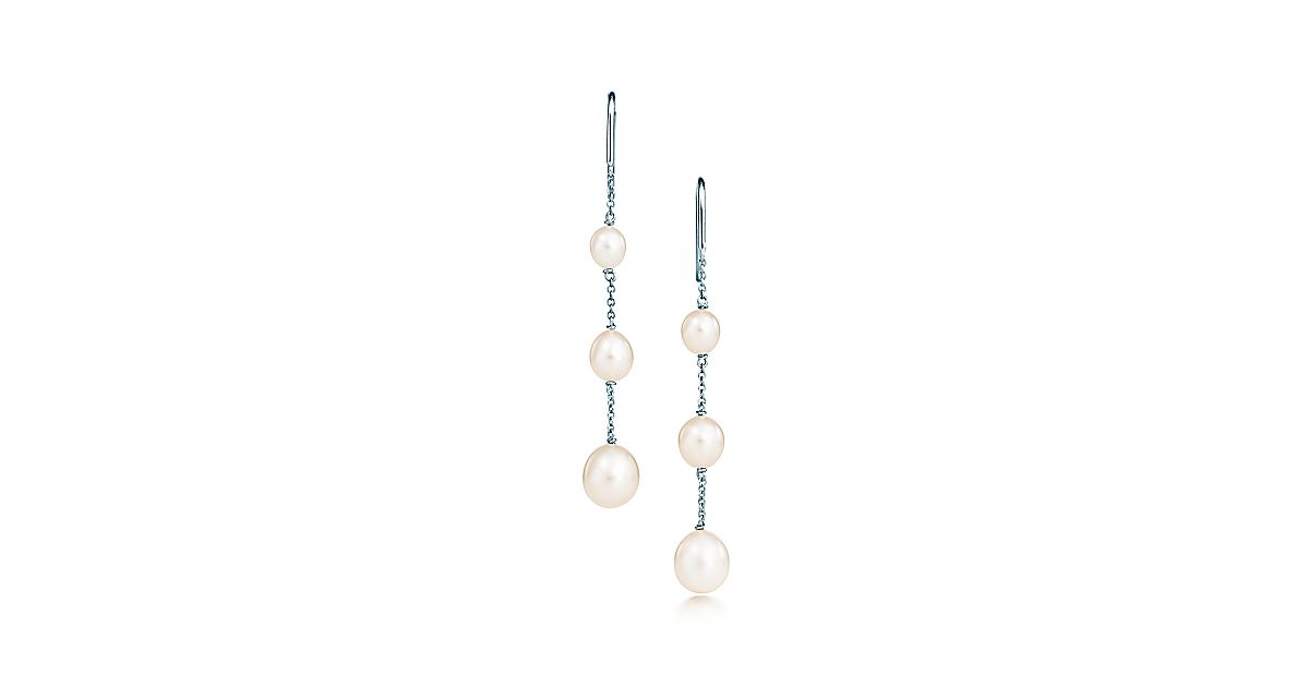 Elsa Peretti Pearls By The Yard Chain Earrings In Sterling Silver Elsa Peretti Pearls By The Yard Chain Earrings In Sterling Silver Tiffany Co