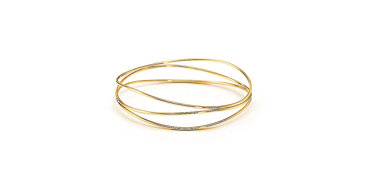 Elsa Peretti® Wave Three Row Bracelet In 18k Gold Medium Tiffany And Co