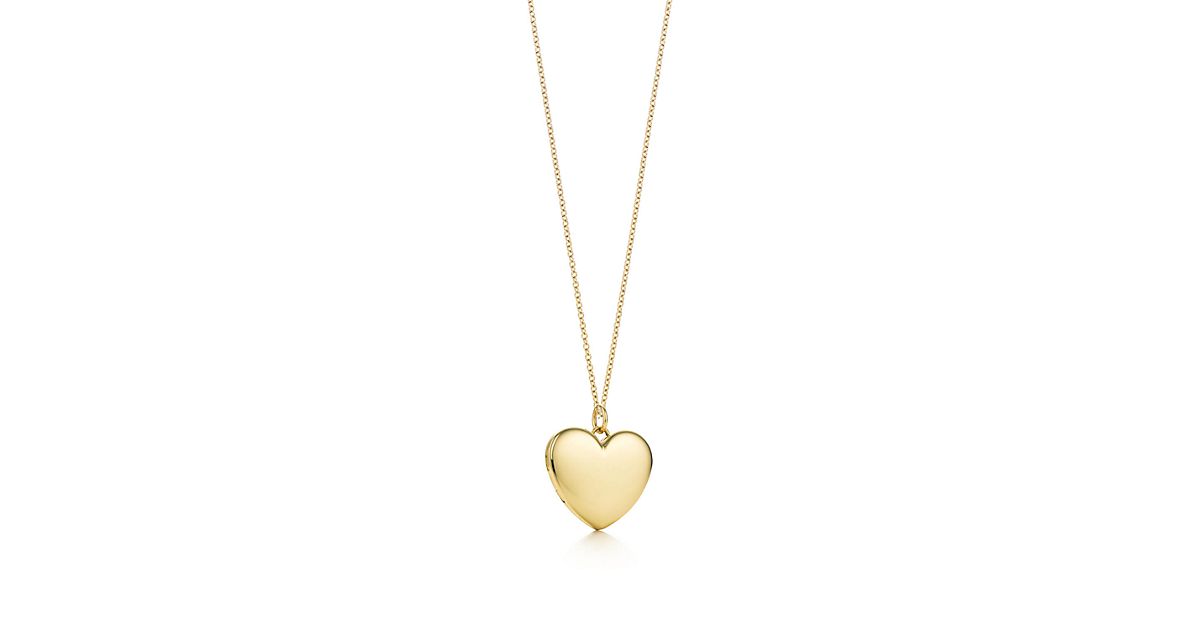 Heart locket pendant in 18k gold, large. | Tiffany & Co.