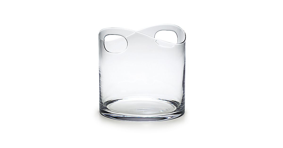 Ice bucket in crystal with handles. Tiffany & Co.