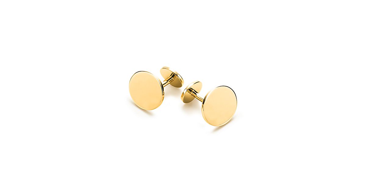 Oval cuff links in 18k gold. | Tiffany & Co.