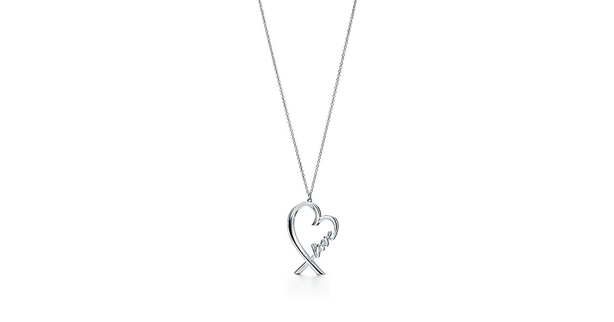 Paloma Picasso® Loving Heart love pendant in sterling silver. | Tiffany ...