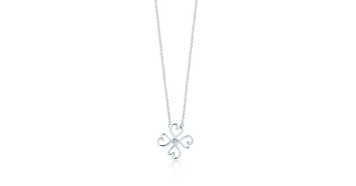 Paloma Picasso® Loving Heart Pendant In Sterling Silver With A Diamond Tiffany And Co 2906