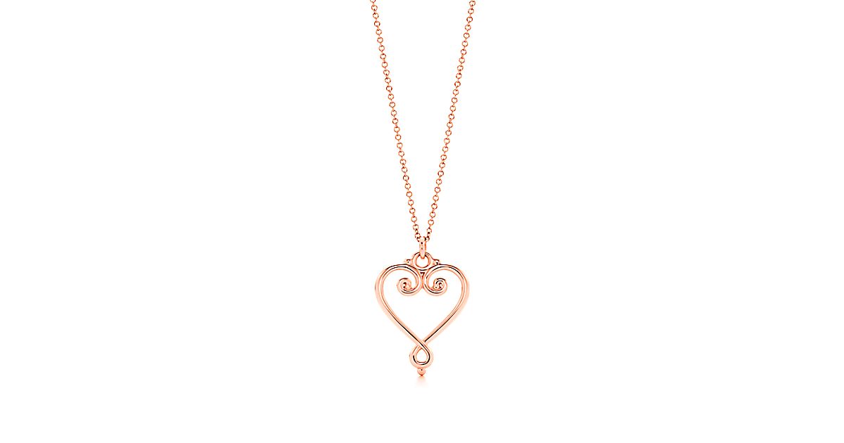 Paloma's Venezia Goldoni heart pendant in 18k rose gold, small ...