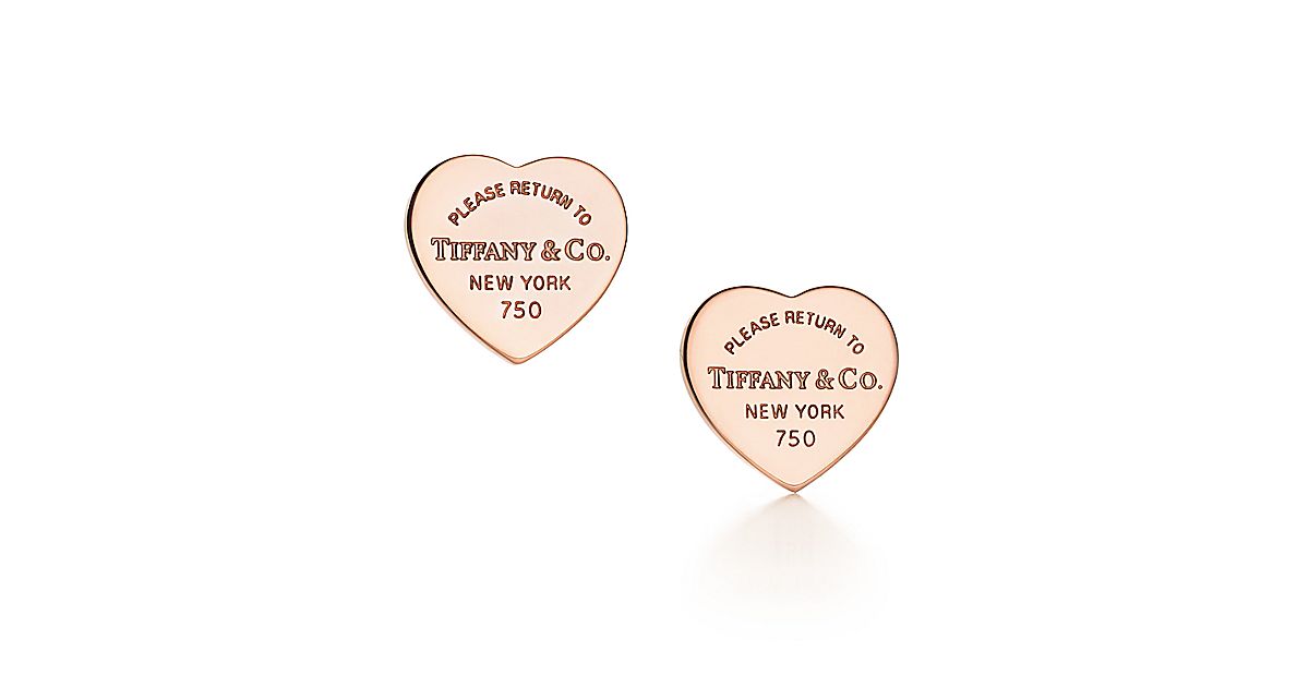Mini heart tag tiffany earrings clearance