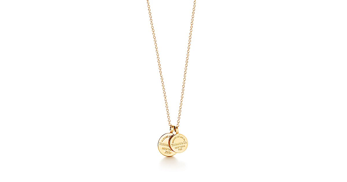 Return to Tiffany® circle duo pendant in 18k gold. | Tiffany & Co.