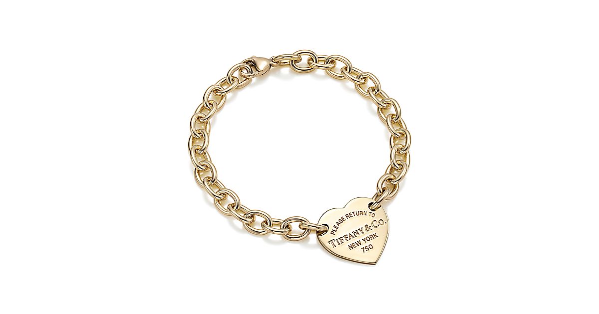 Return to Tiffany® heart tag bracelet in 18k gold. | Tiffany & Co.