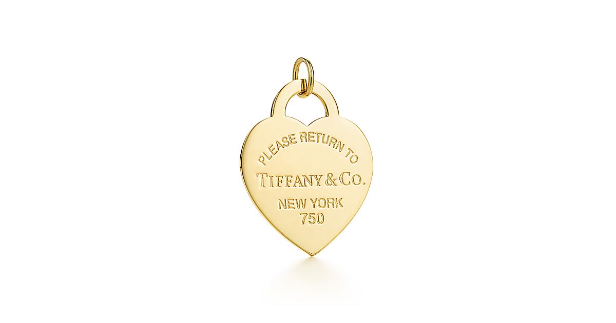 Return to Tiffany® heart tag charm in 18k gold, extra large. | Tiffany ...