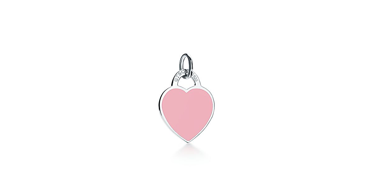 Return to Tiffany® heart tag charm in sterling silver and pink enamel