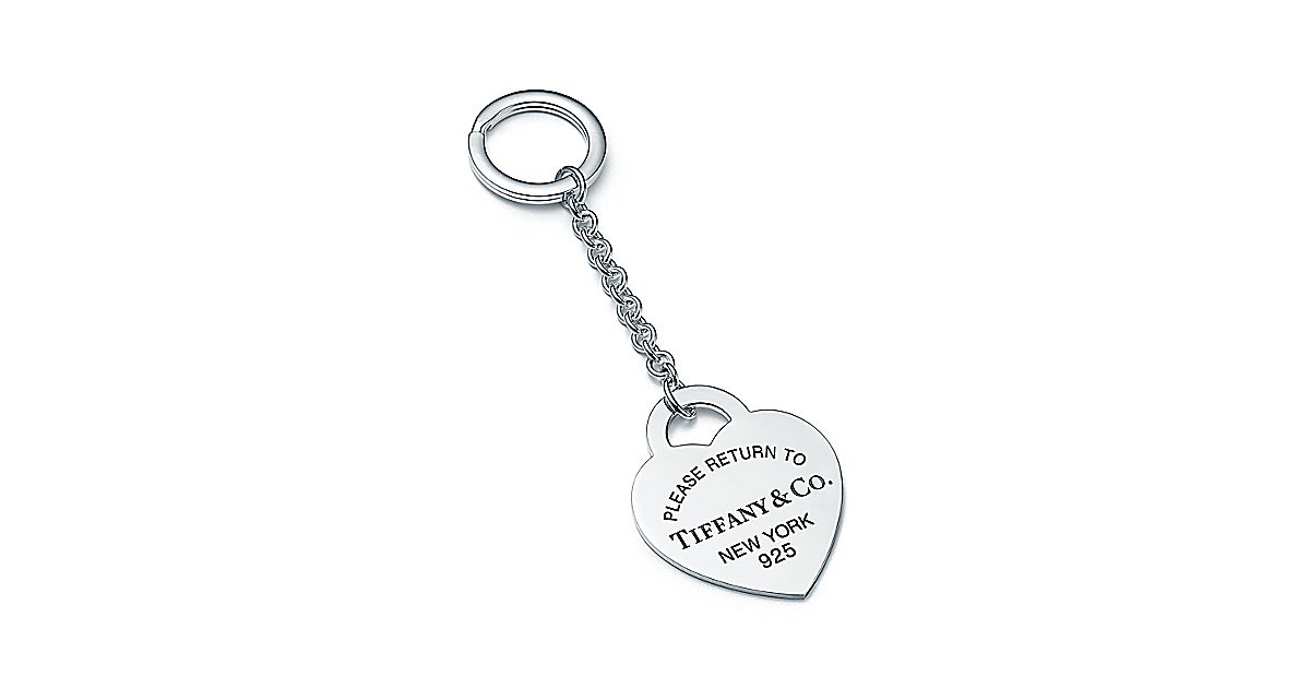 Return to Tiffany® heart tag key ring in sterling silver, extra large ...
