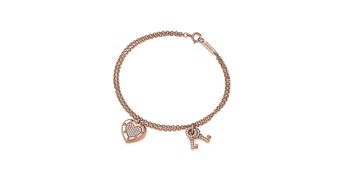 Return To Tiffany Love Bracelet In 18k Rose Gold With Diamonds Return To Tiffany Love Bracelet In 18k Rose Gold With Diamonds Medium Co