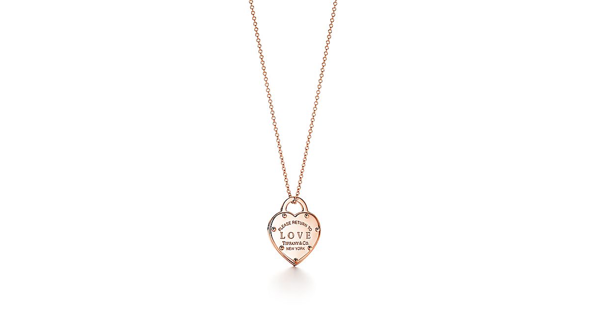 Return to Tiffany® Love pendant in 18k rose gold. | Tiffany & Co.