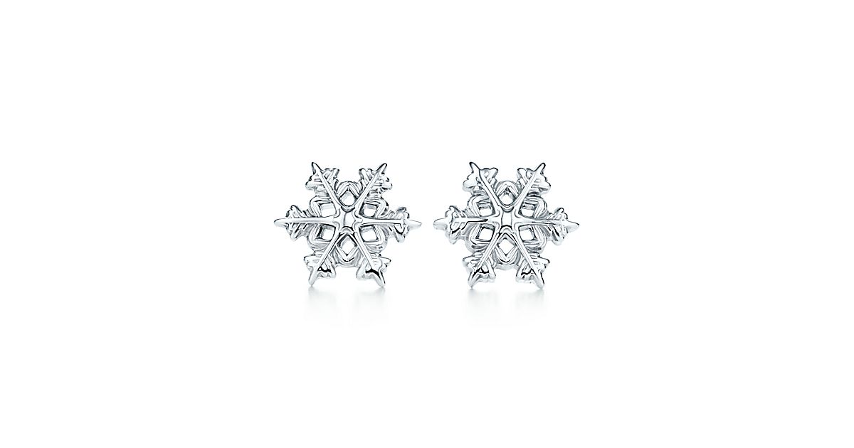 Snowflake earrings in sterling silver. | Tiffany & Co.