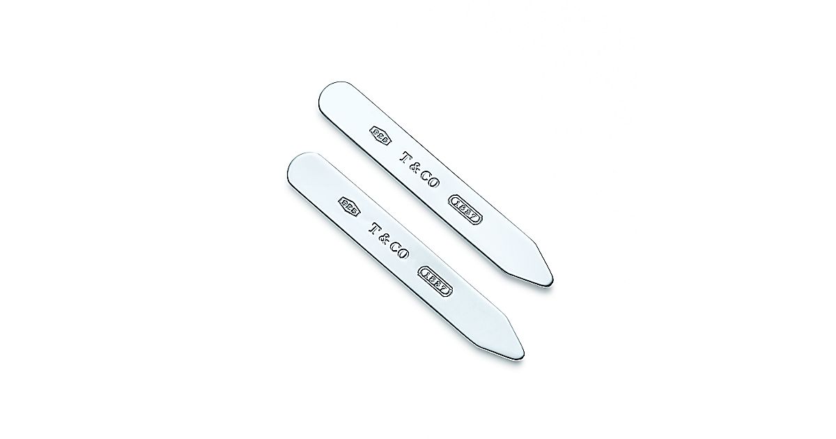 Tiffany 1837® collar stays in sterling silver, set of two. Tiffany & Co.