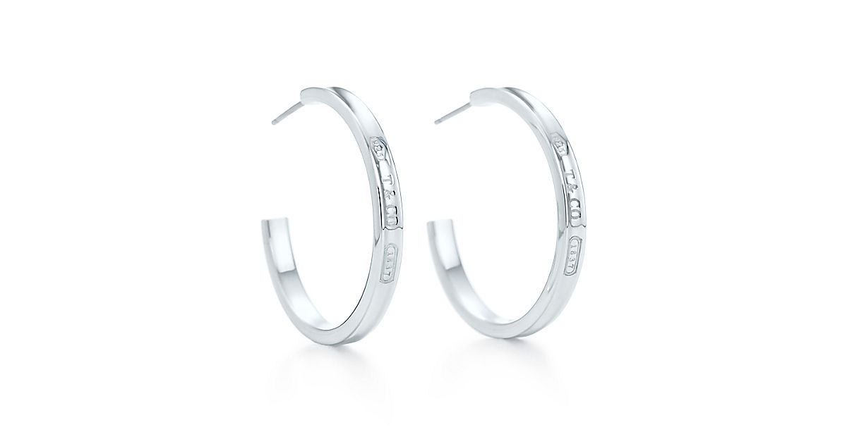 Tiffany 1837 Narrow Hoop Earrings In Sterling Silver Co