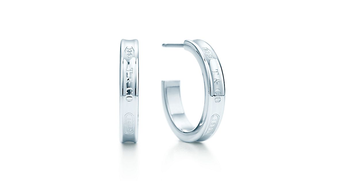 Tiffany 1837 Narrow Hoop Earrings In Sterling Silver Small Tiffany 1837 Narrow Hoop Earrings In Sterling Silver Small Co