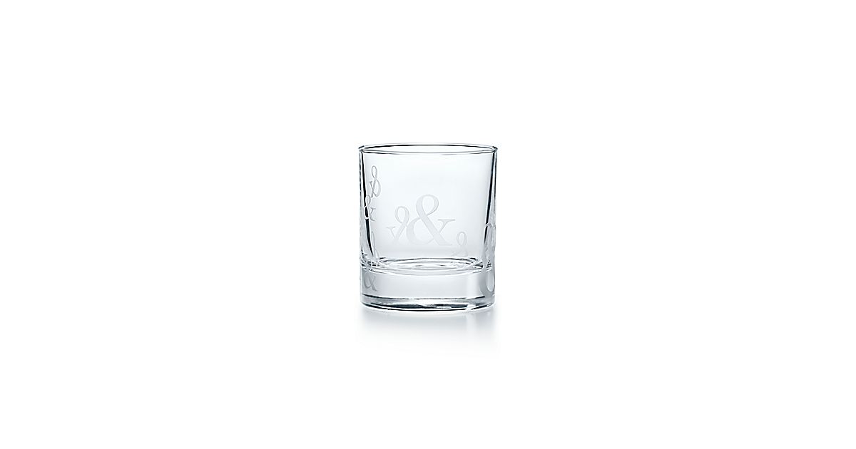 Tiffany Ampersand crystal single oldfashioned glass. Tiffany & Co.