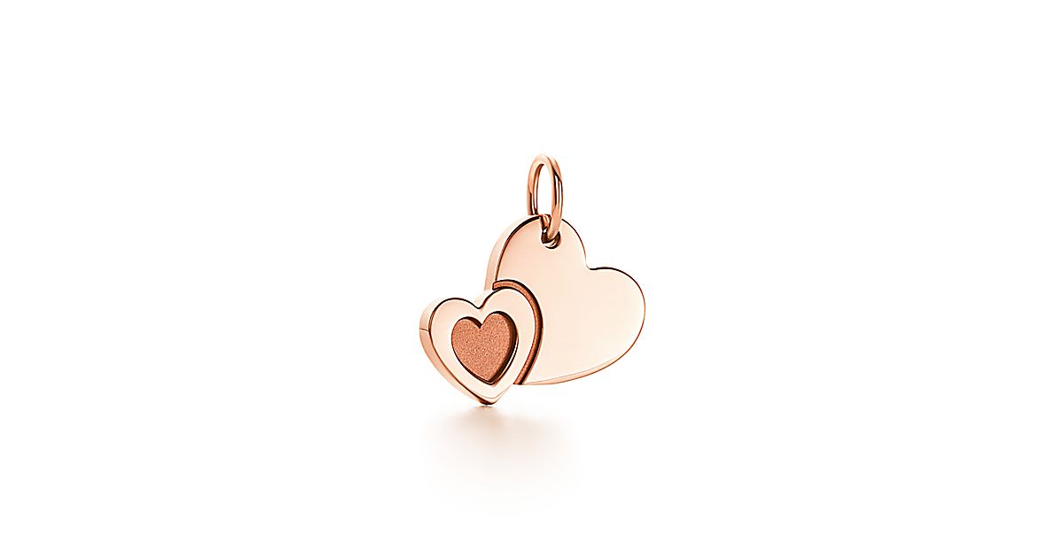 Tiffany Charms sweet heart charm in 18k rose gold. Tiffany & Co.